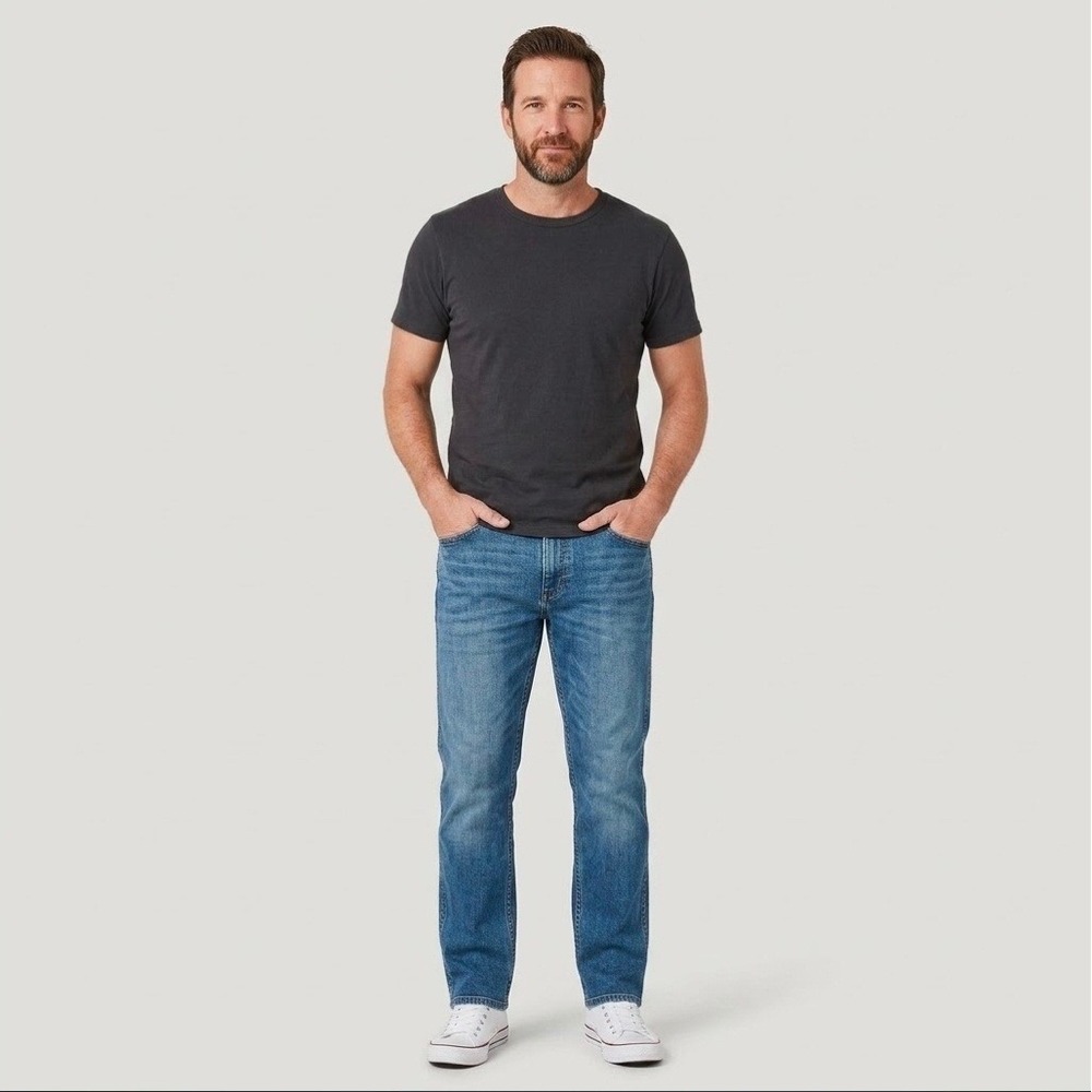 Wrangler Relaxed Fit Jeans Mens 40x36 Blue Medium Wash Denim 10MGW15MW New